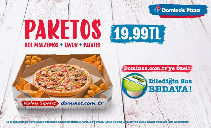 Dominos Pizza PAKETOS Bol Malzemos + Tavuk + Patates » Sayfa 1 1
