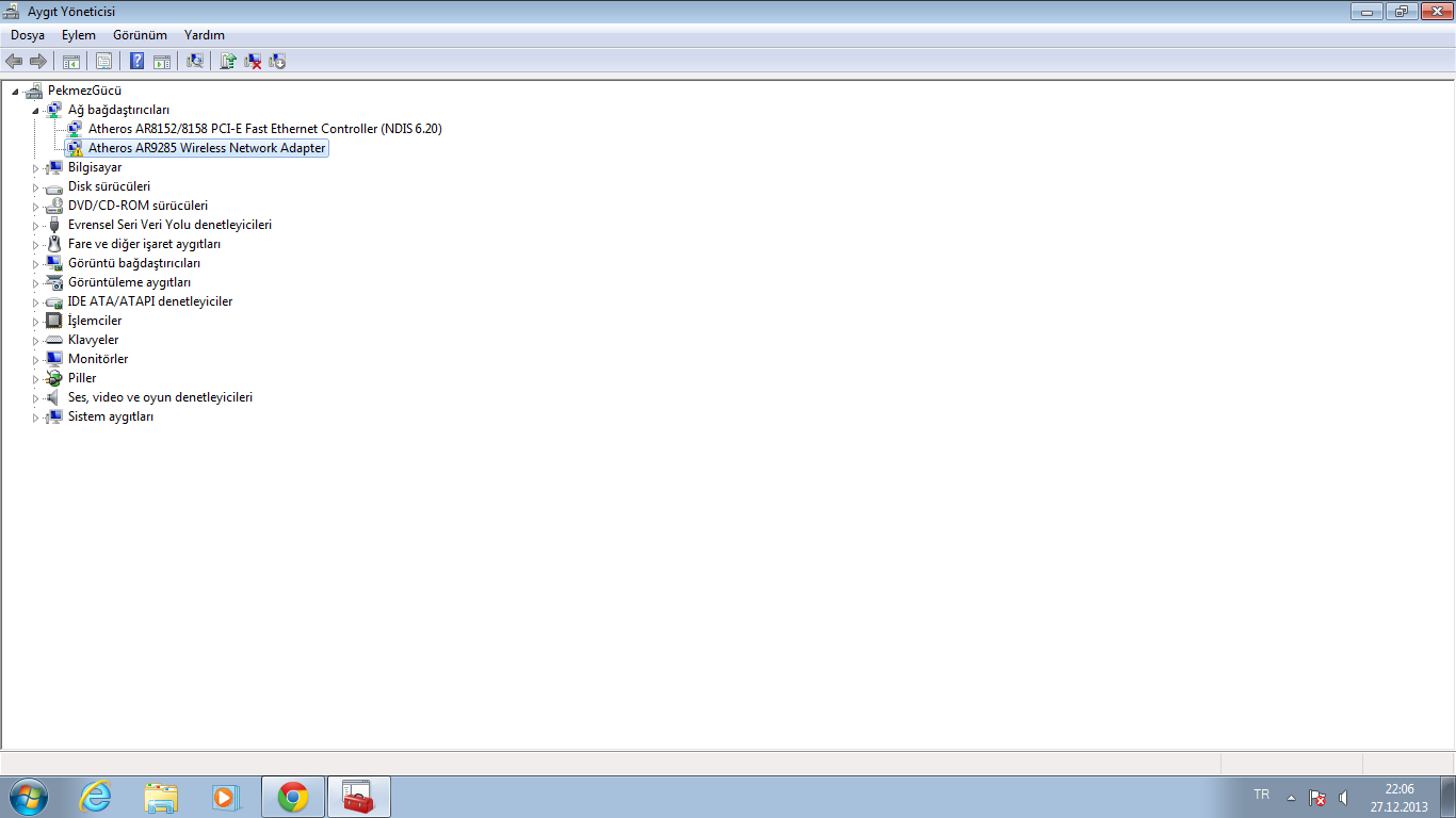 atheros ar9285 wireless network adapter sorunu