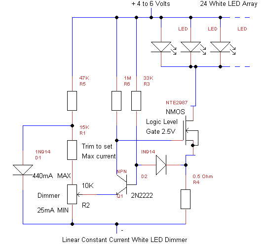 Простой Led dimmer схема.