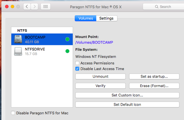 activate paragon ntfs for mac os x