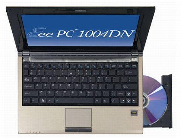Asus optik sürücülü Eee PC 1004DN modelini satışa sundu