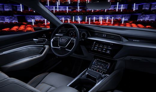   Even in the door there is a screen! Here are impressive photos of Audi E-Tron booth 