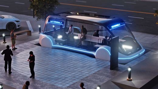   The transportation system of The Boring Company Loop emerged 