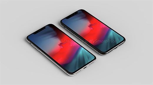   iPhone models of 6.1 and 6.5 inches projected side by side! 4 iPhones to come! 