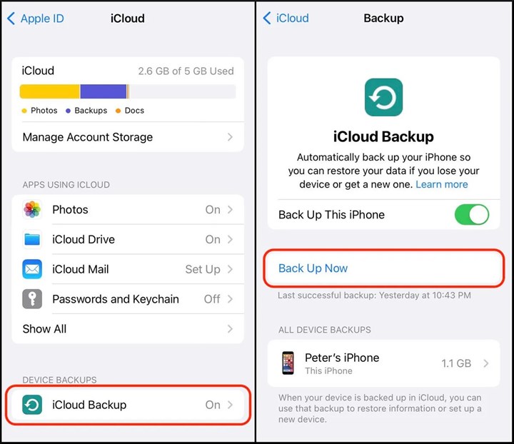 iOS 17 iPhone yedekleme