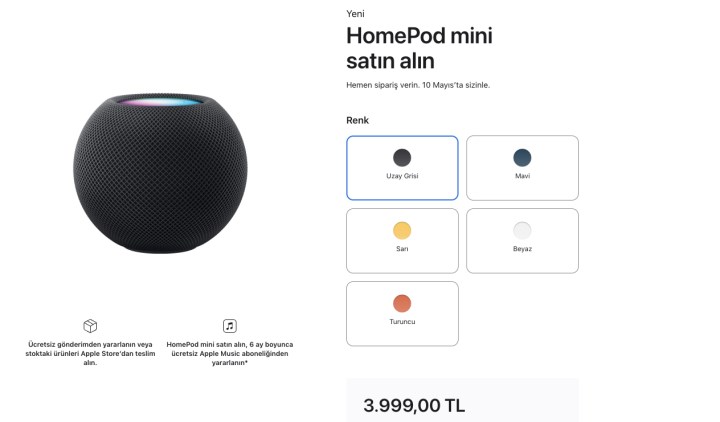 homepod mini türkiye fiyatı