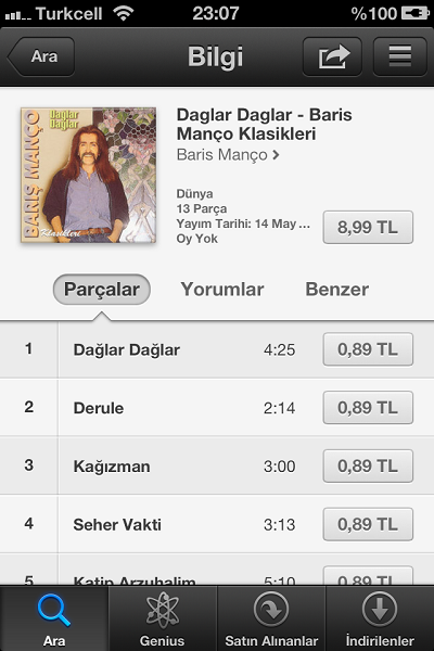 iTunes Store Türkiye açıldı ! (Güncel) » Sayfa 22 - 36