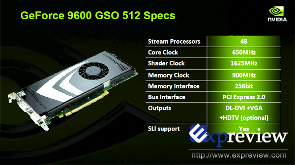 256-bit'lik GeForce 9600GSO'nun resmi detayları göründü