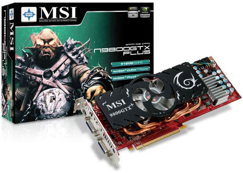 MSI fabrika çıkışı arttırılmış saat hızlarıyla gelen GeForce 9800GTX+ modelini tanıttı