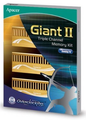 Apacer hız aşırtmacılar için hazırladığı Giant II serisi DDR3 bellek kitlerini duyurdu