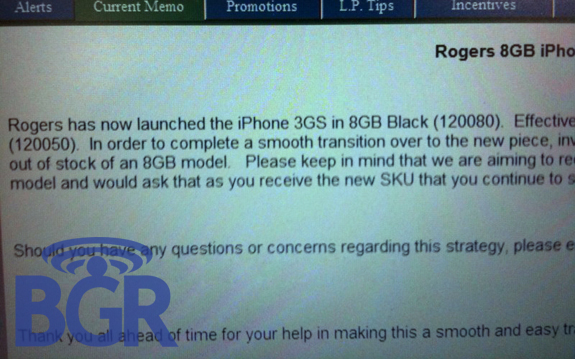 Apple 8GB kapasiteli iPhone 3Gs modelini hazırlıyor olabilir