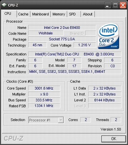 CPU-Z'nin 1.50 sürüm numaralı yeni versiyonu yayımlandı