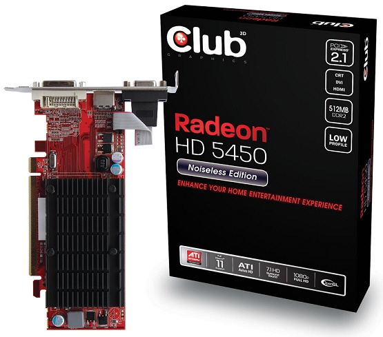 Club3D'den ATi Radeon HD 5450 temelli yeni ekran kartları