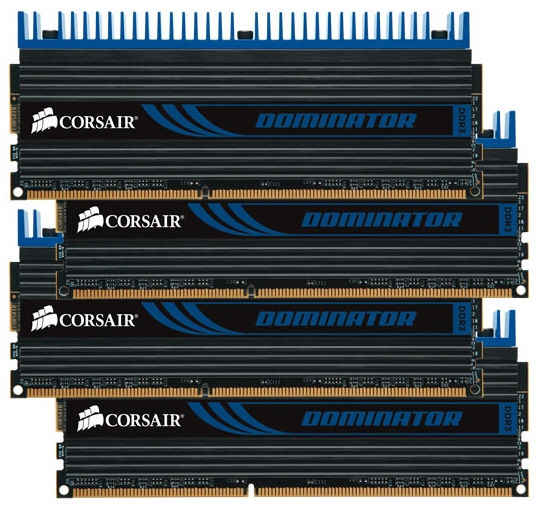 Corsair'in Dominator GT serisi yeni DDR3 kitleri Intel'den XMP sertikası aldı