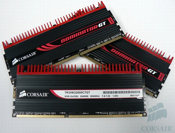 Corsair'in 2GHz'de çalışan Dominator GT serisi DDR3 kiti satışa sunuluyor