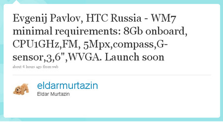 Eldar Murtazin, Twitter'da Windows Mobile 7'ye ilişkin ilginç açıklamalarda bulundu