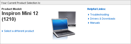 Dell'den 12-inç netbook; Inspiron Mini 12