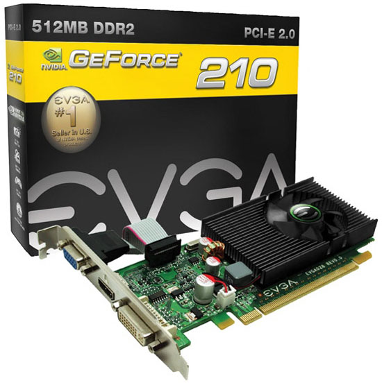 EVGA GeForce GT220 ve GeForce G210 tabanlı altı yeni ekran kartı hazırladı