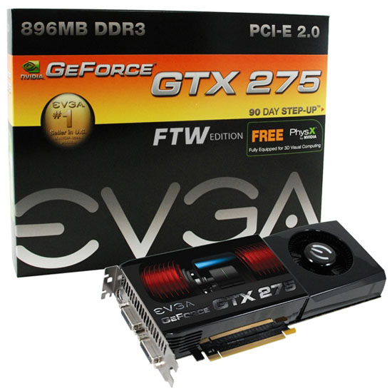 EVGA, GeForce GTX 275 FTW modelini duyurdu