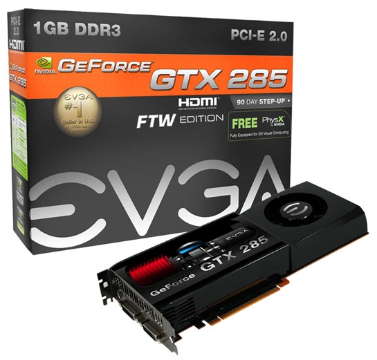 EVGA saat hızlarıyla dikkat çeken GeForce GTX 285 FTW modelini duyurdu