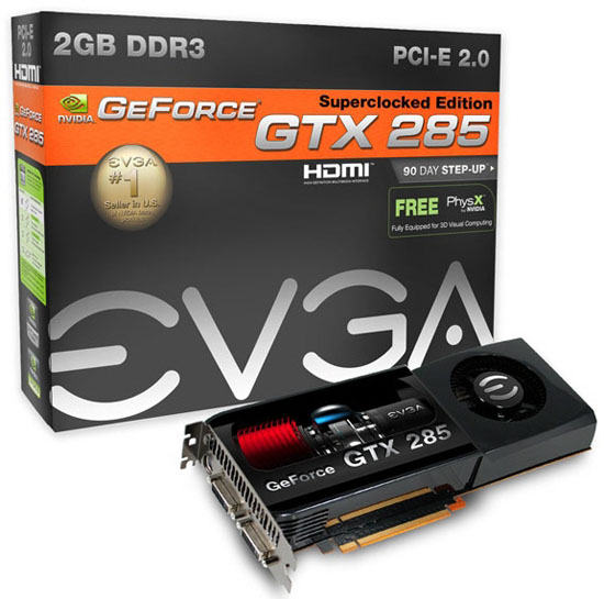 EVGA, 2GB GDDR3 bellekli iki yeni GeForce GTX 285 hazırladı