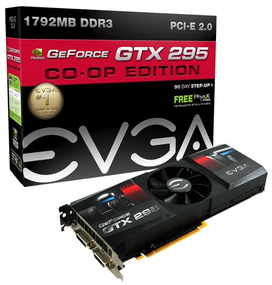 EVGA, tek PCB'li GeForce GTX 295 CO-OP Edition modelini duyurdu