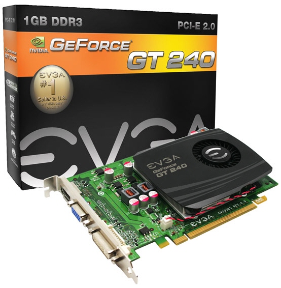 EVGA GeForce GT240 tabanlı dört yeni ekran kartı hazırladı