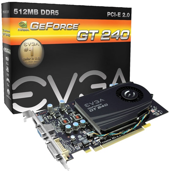 EVGA GeForce GT240 tabanlı dört yeni ekran kartı hazırladı