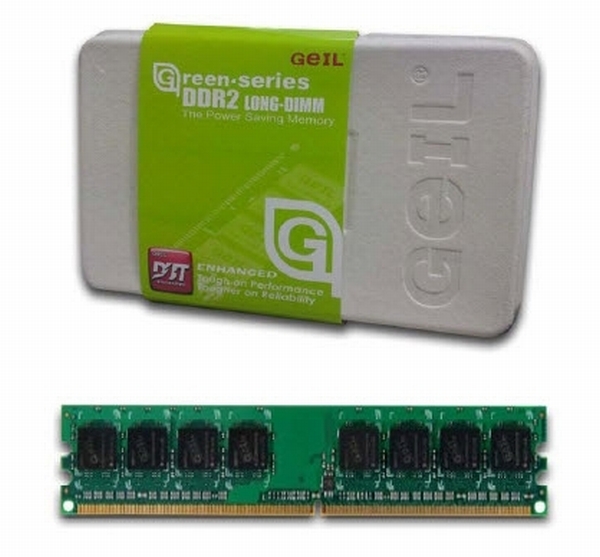 GeIL, Green serisi düşük güç tüketimli DDR2 belleklerini duyudu