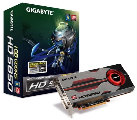 Gigabyte Radeon HD 5850 modelini satışa sundu