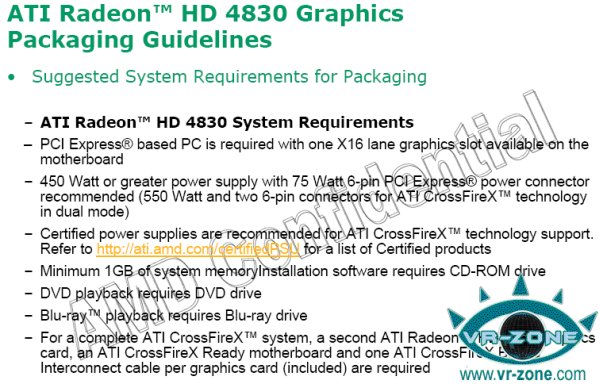 ATi'den sürpriz; Radeon HD 4830 640x paralel işlem birimiyle geliyor