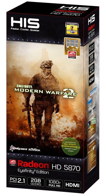 HIS, Modern Warfare 2 hediyeli Raden HD 5870 Eyefinity6 modelini duyurdu