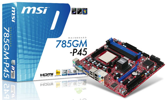 MSI'dan AMD işlemciler yeni anakart: 785GM-P45