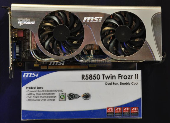 MSI özel tasarımlı Radeon HD 5850 Twin Frozr II modelini tanıtıyor