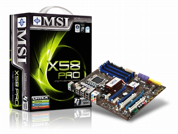 MSI X58 Pro; 200$ altı fiyata sahip X58 çipsetli ilk anakart