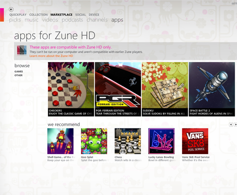 Nvidia Tegra tabanlı Zune HD, 3D oyunlarına kavuştu