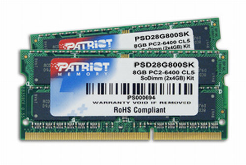 Patriot dizüstü bilgisayarlar için hazırladığı DDR2 bellekleri duyurdu