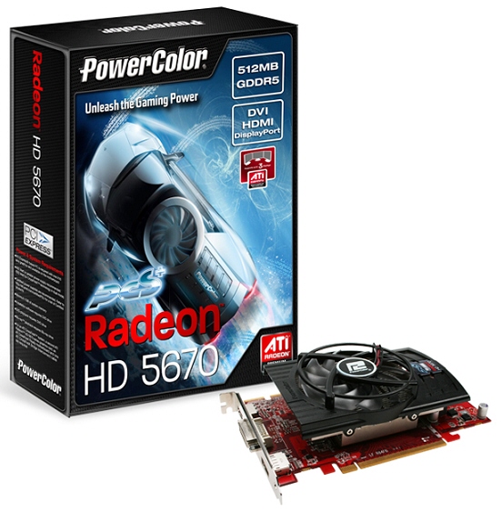 PowerColor fabrika çıkışı hız aşırtmalı olarak gelen Radeon HD 5670 PCS+ modelini duyurdu