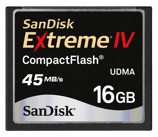 SanDisk Extreme IV serisi CompactFlash bellek kartlarını kullanıma sunuyor