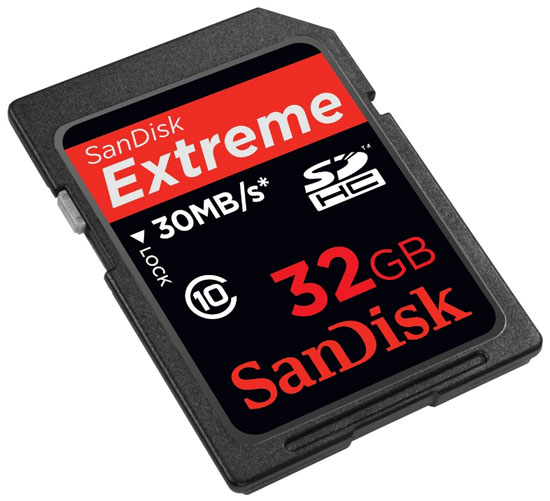 SanDisk dünyanın en hızlı 32GB SDHC bellek kartını tanıttı