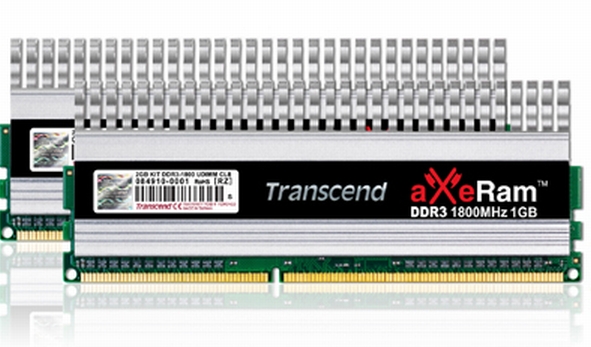 Transcend, 1800MHz'de çalışan çift kanal DDR3 bellek kitini duyurdu
