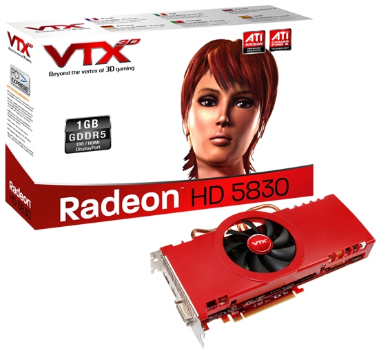 VTX3D, Radeon HD 5830 tabanlı yeni ekran kartını duyurdu