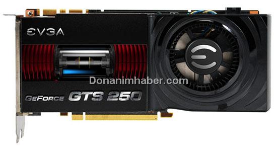 EVGA, GeForce GTS 250 tabanlı dört yeni ekran kartı hazırladı
