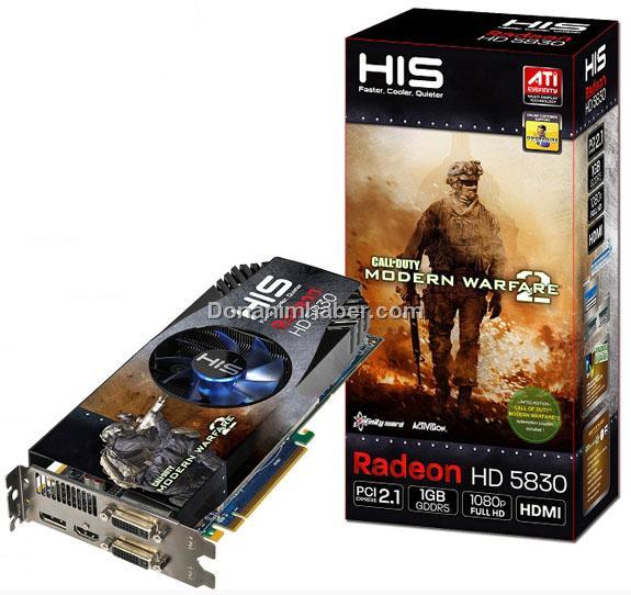 HIS'den hız aşırtmalı ve Modern Warfare 2 hediyeli Radeon HD 5830 modelleri