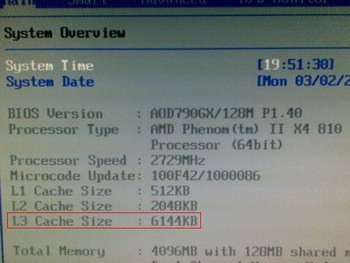 AMD'de bir yeni 'unlock' olayı daha; Phenom II X4 810'da L3 bellek tam adreslenebiliyor