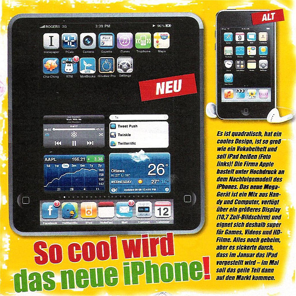 Alman medyası: Apple'ın tablet bilgisayarı 'iPad' Ocak ayında gelebilir!