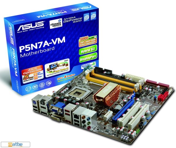 Asus'dan GeForce 9300 yonga setli yeni anakart; P5N7A-VM