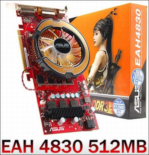 Asus soğutucusuyla dikkat çeken Radeon HD 4830 modelini gösterdi