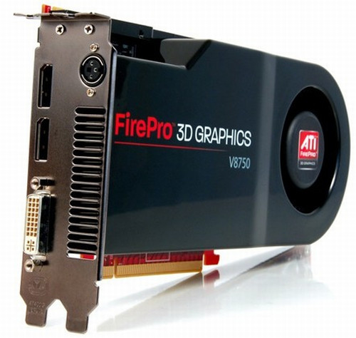AMD-ATi profesyoneller için FirePro V8750 grafik kartını duyurdu
