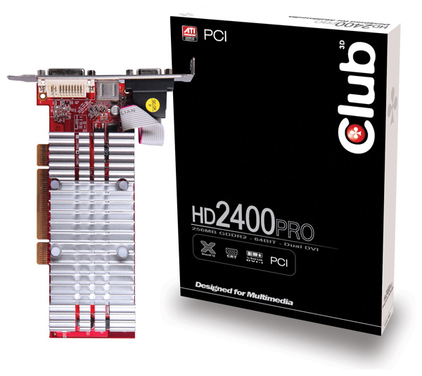 Club3D PCI arabirimini kullanan Radeon HD 2400 Pro modelini duyurdu